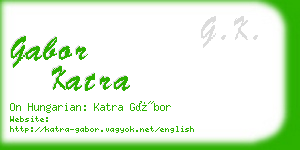 gabor katra business card